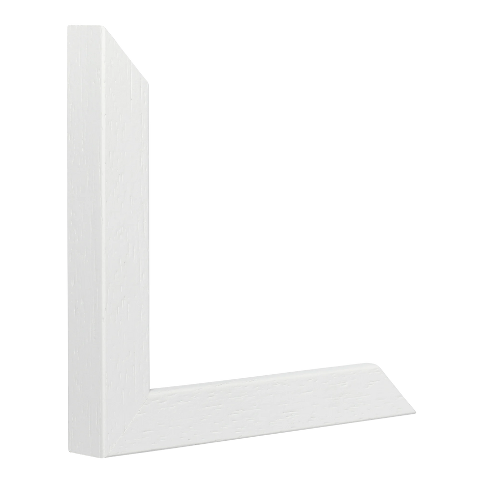 Vertical view of cube white grain picture frame