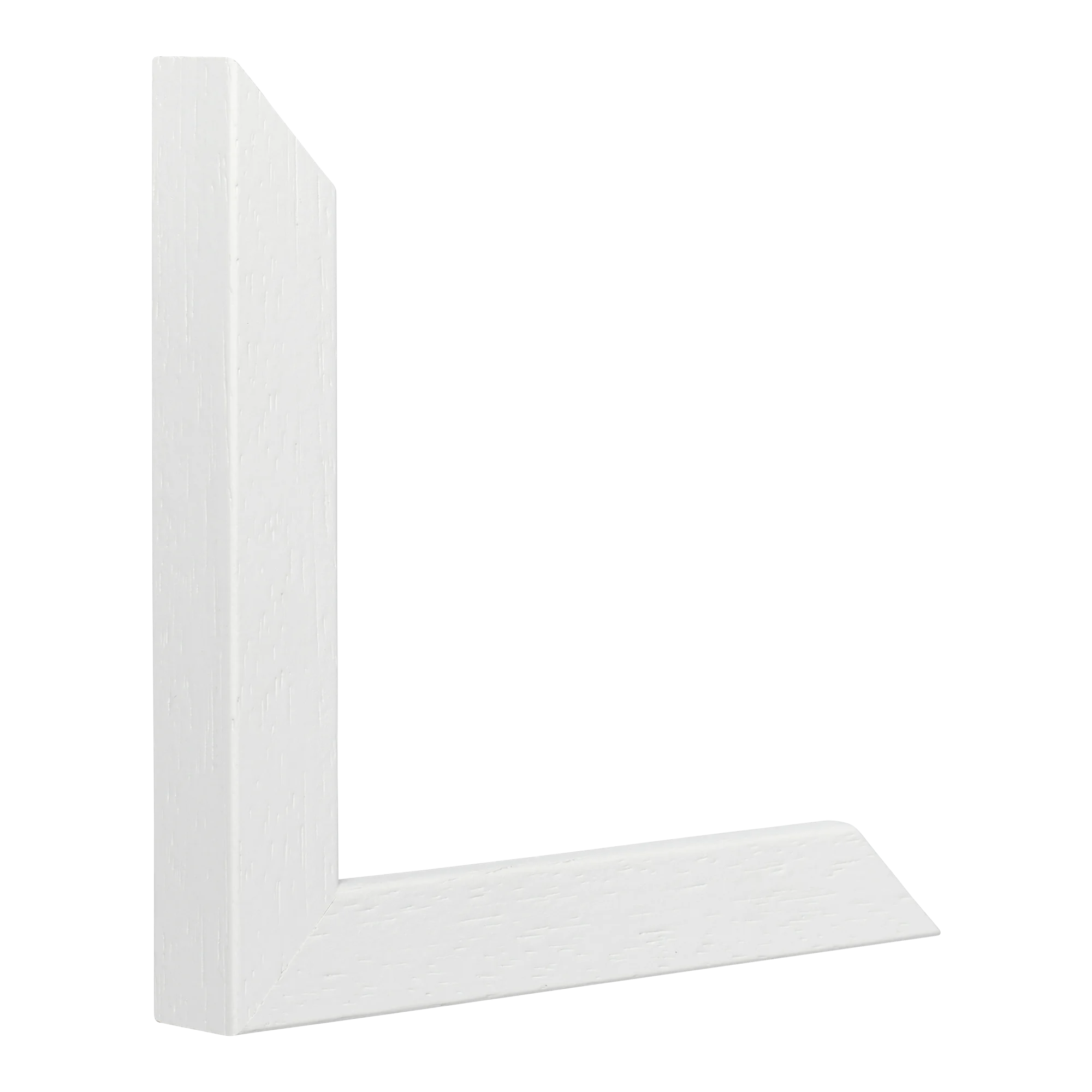 Vertical view of cube white grain picture frame