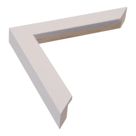 Cube in white grain picture frame