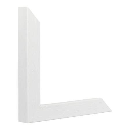 Vertical view of cube white grain picture frame