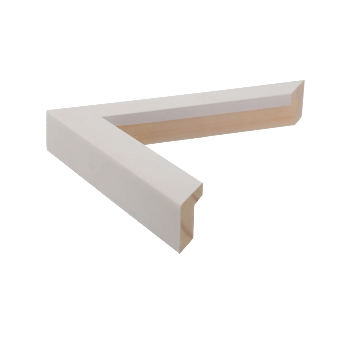 Side view of Cube picture frame in white