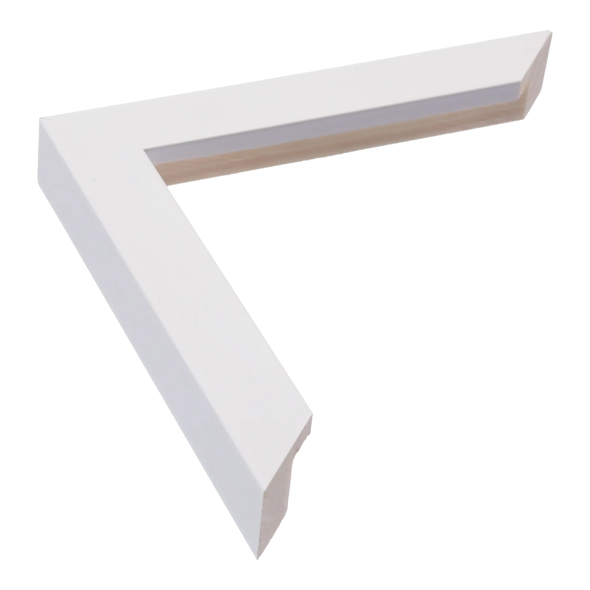 Cube in white picture frame