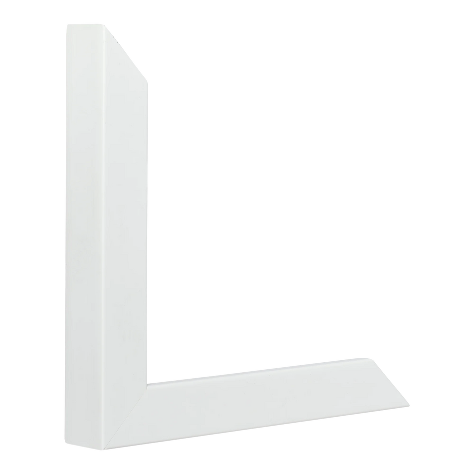 Vertical view of cube white picture frame