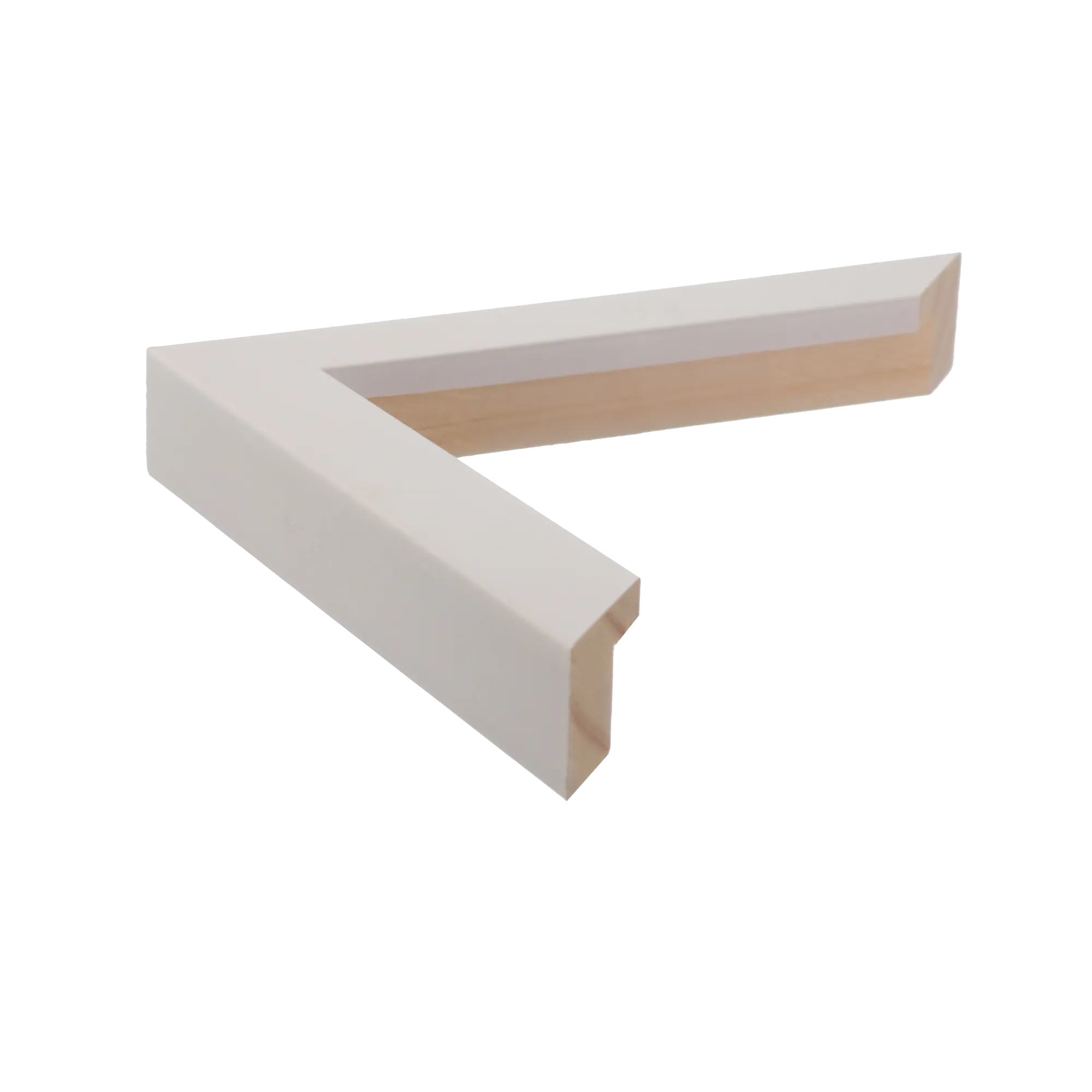 Side view of Cube picture frame in white