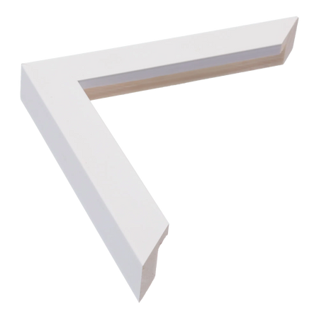 Cube in white picture frame