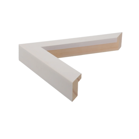 Side view of Cube picture frame in white