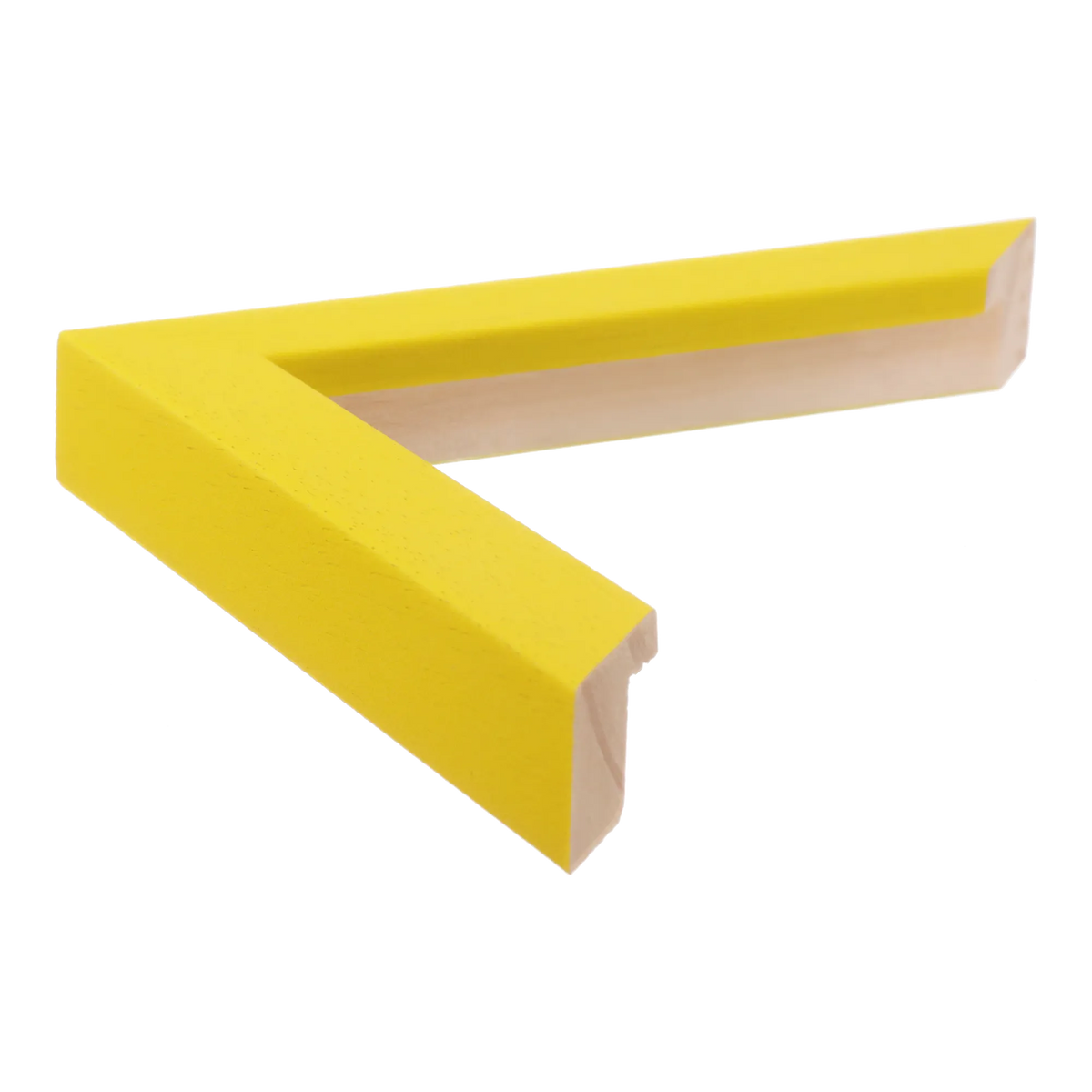 Side view of Cube picture frame in yellow