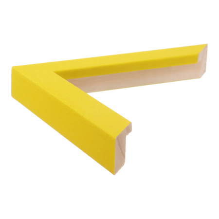 Side view of Cube picture frame in yellow