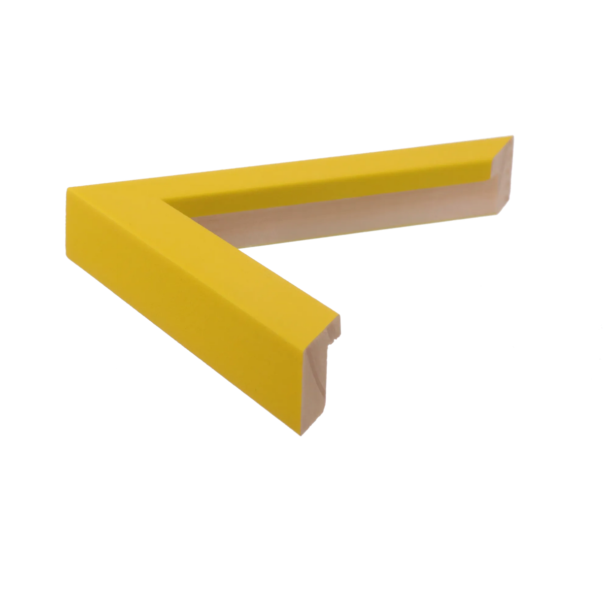 Side view of Cube picture frame in yellow