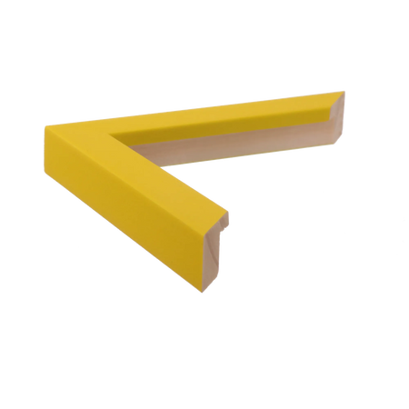 Side view of Cube picture frame in yellow