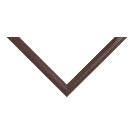 Top view of Cushion picture frame in brown grain