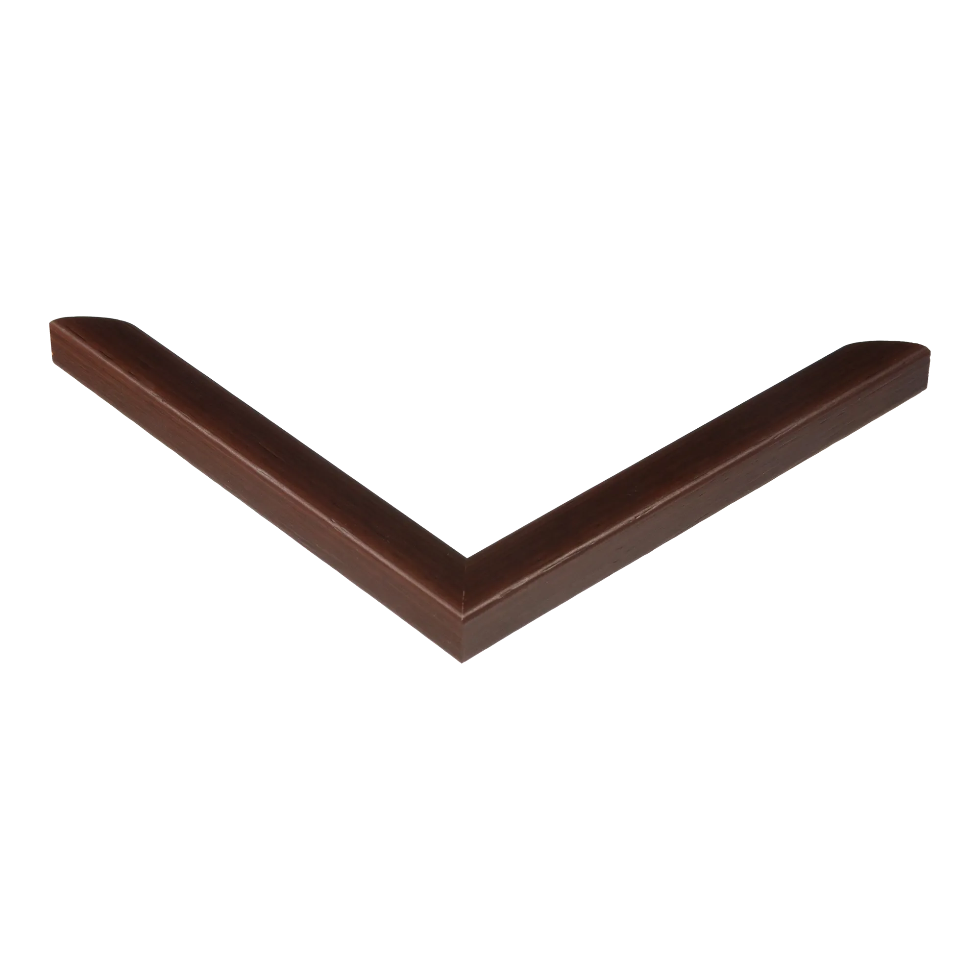 Corner view of Cushion in brown grain picture frame