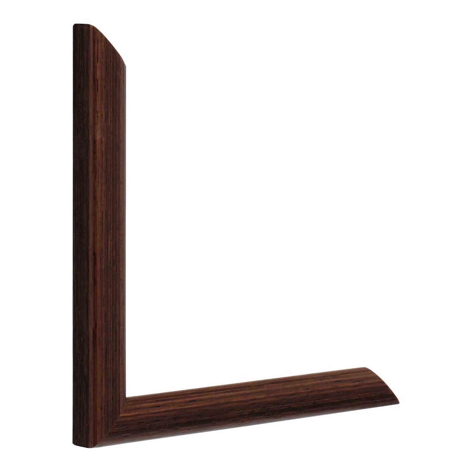 Vertical view of cushion brown grain picture frame