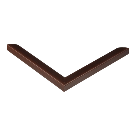 Corner view of Cushion in brown grain picture frame