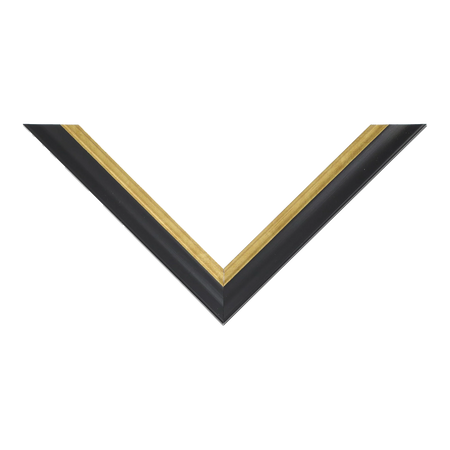Top view of Diploma picture frame in black & gold