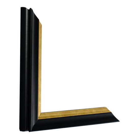 Vertical view of diploma black & gold picture frame sample