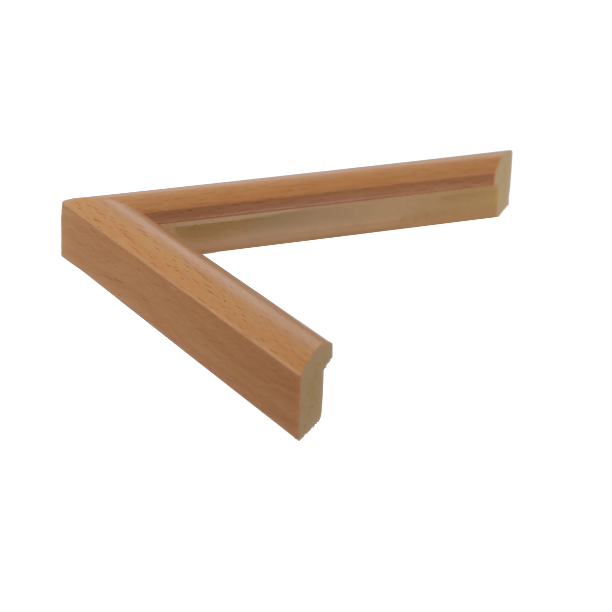 Side view of Echo picture frame in natural