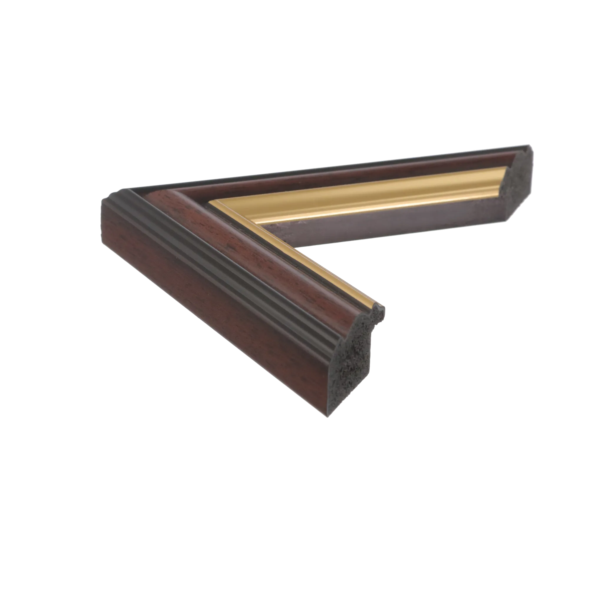 Side view of EcoEmpire picture frame in brown