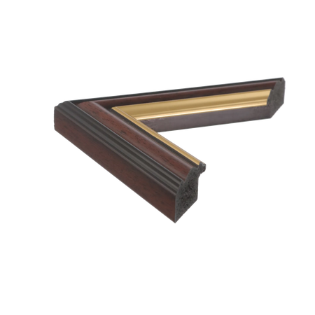 Side view of EcoEmpire picture frame in brown