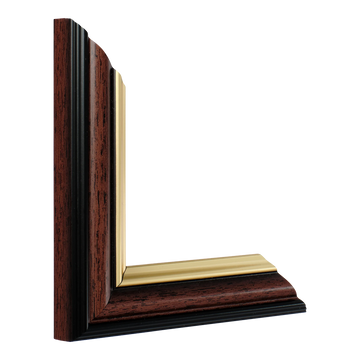 Vertical view of ecoempire brown picture frame