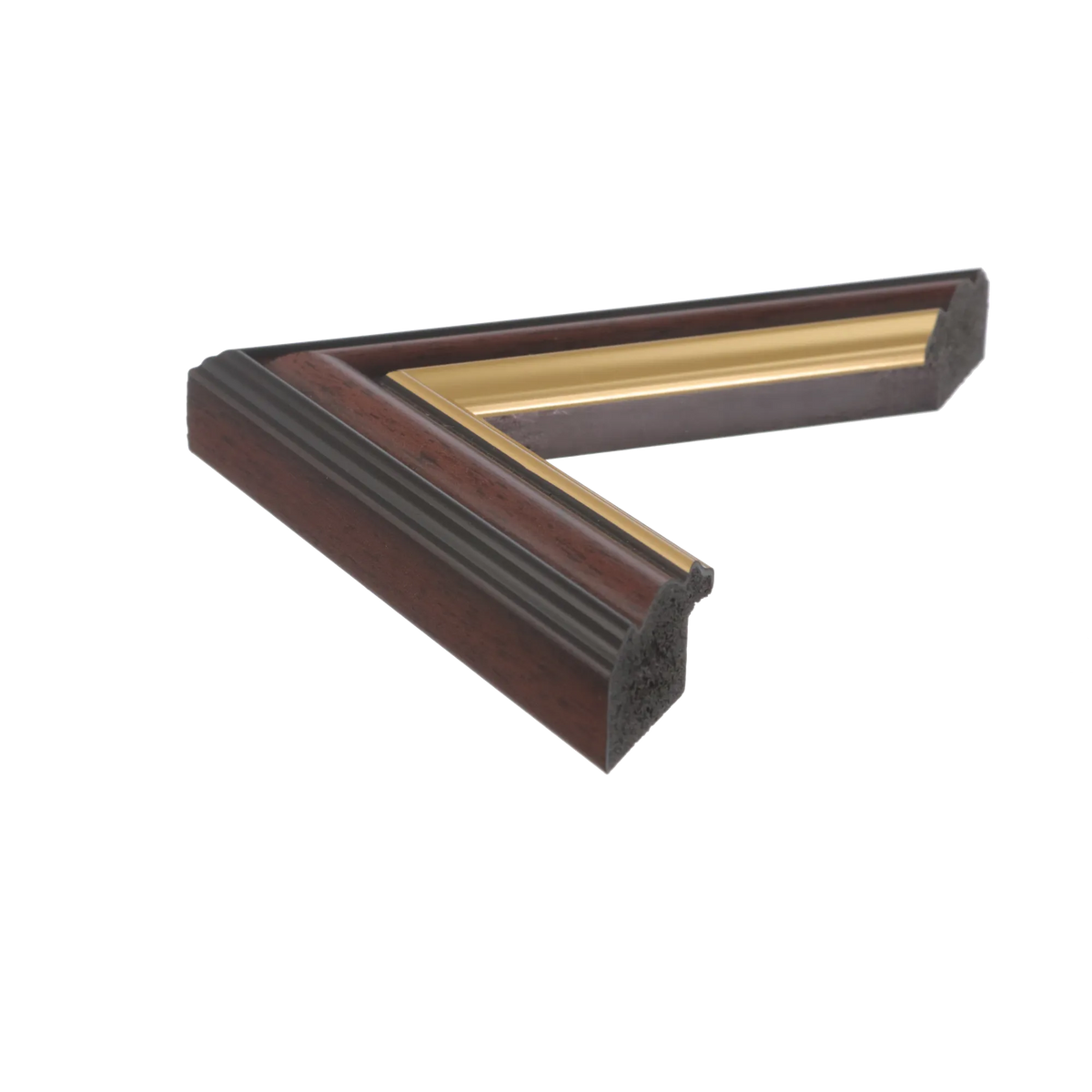 Side view of EcoEmpire picture frame in brown