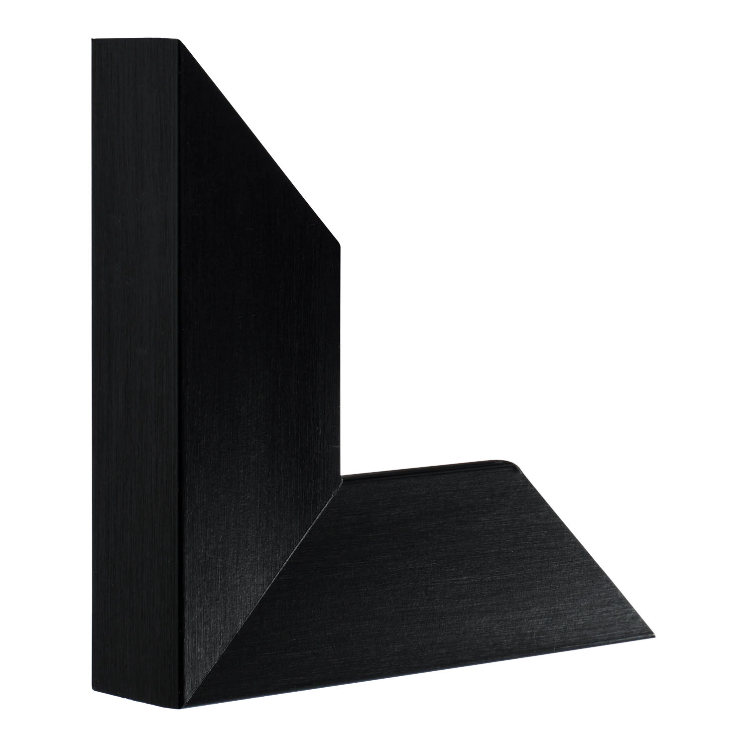 Vertical view of edge brushed black picture frame