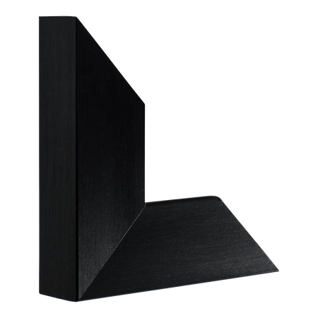 Vertical view of edge brushed black picture frame