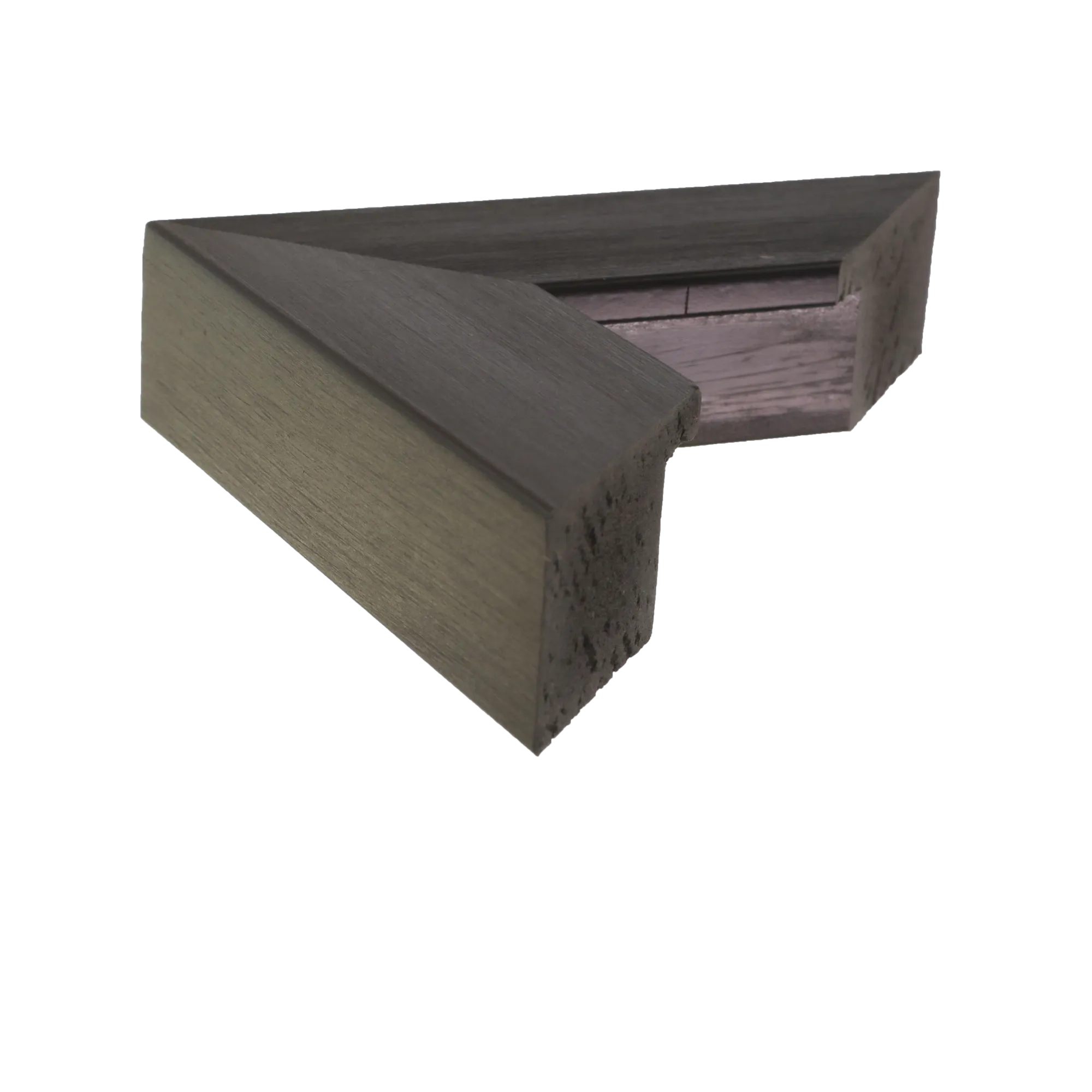 Side view of Edge picture frame in brushed black