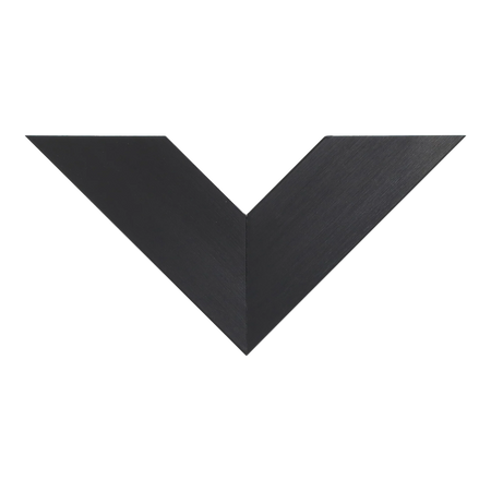 Top view of Edge picture frame in brushed black