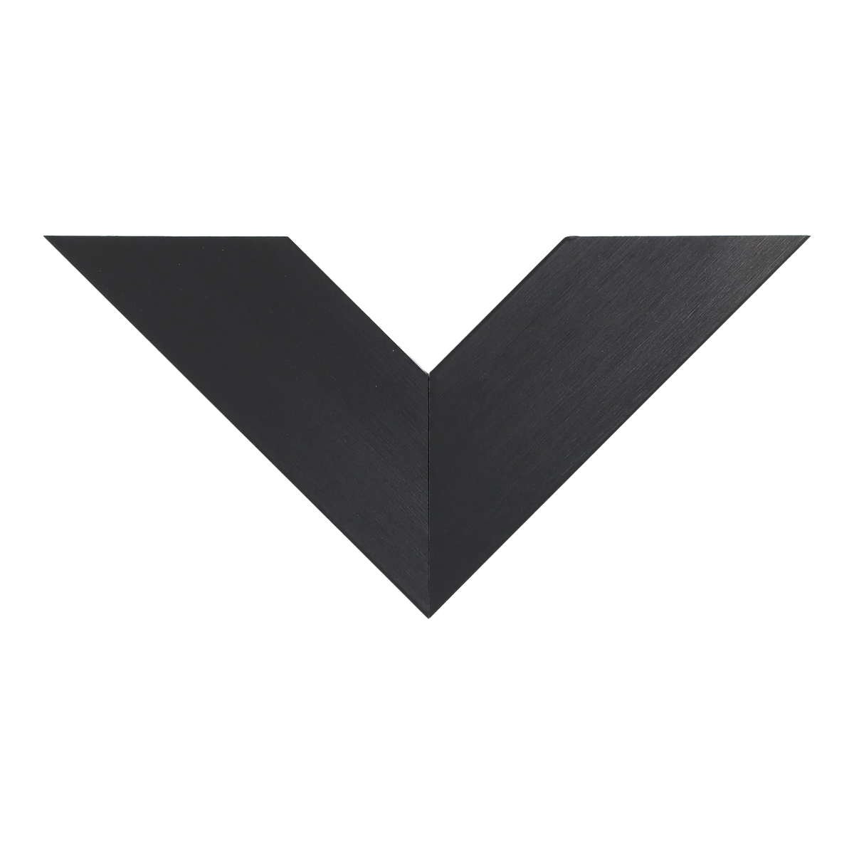 Top view of Edge picture frame in brushed black