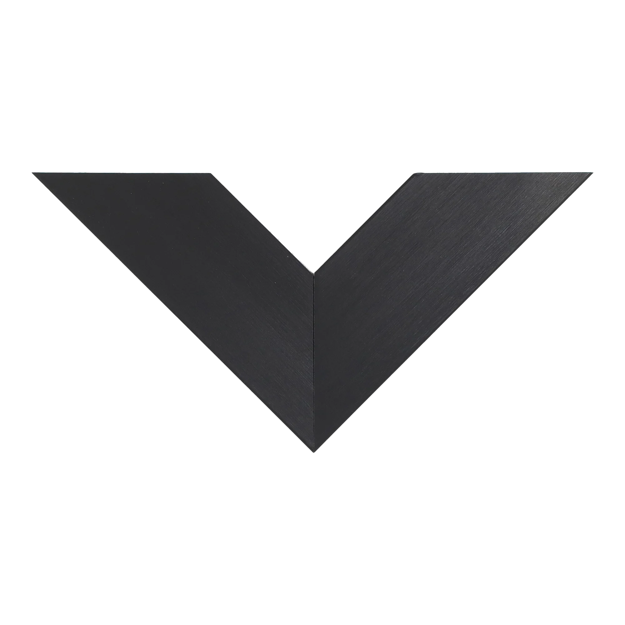 Top view of Edge picture frame in brushed black