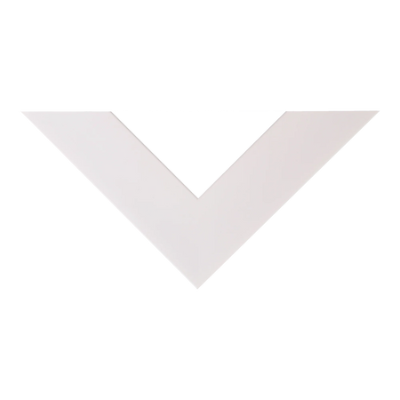 Top view of Edge picture frame in brushed white