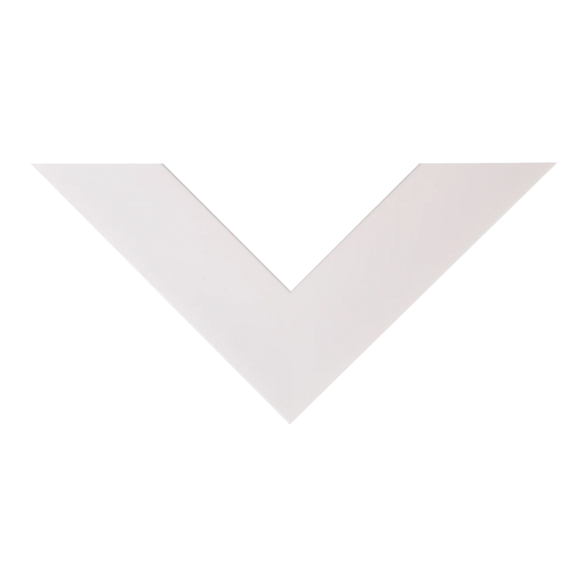 Top view of Edge picture frame in brushed white