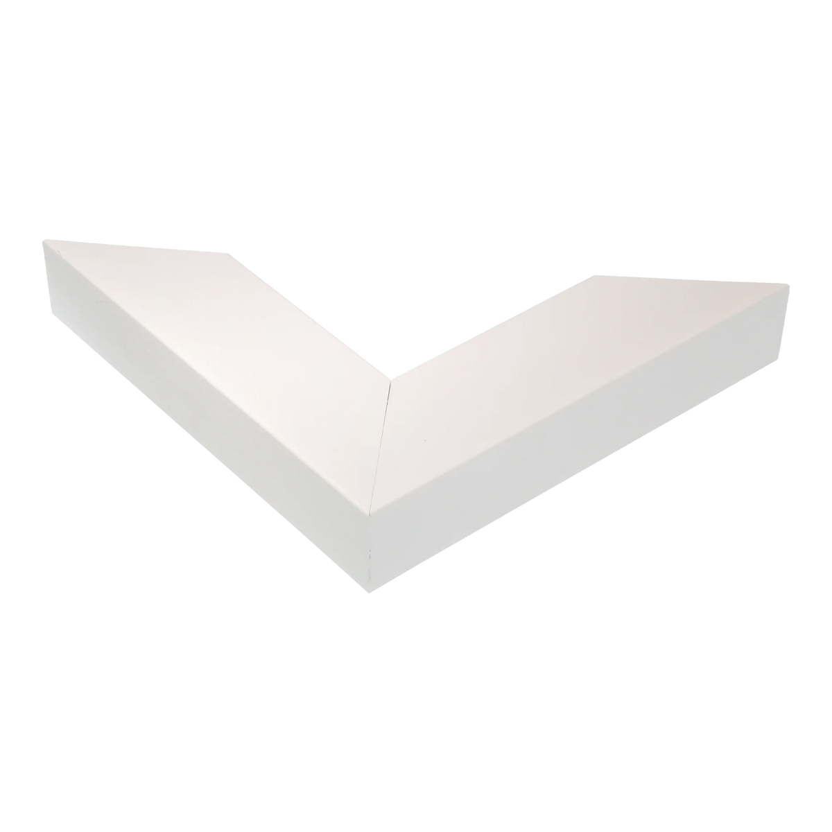 Corner view of Edge in brushed white picture frame