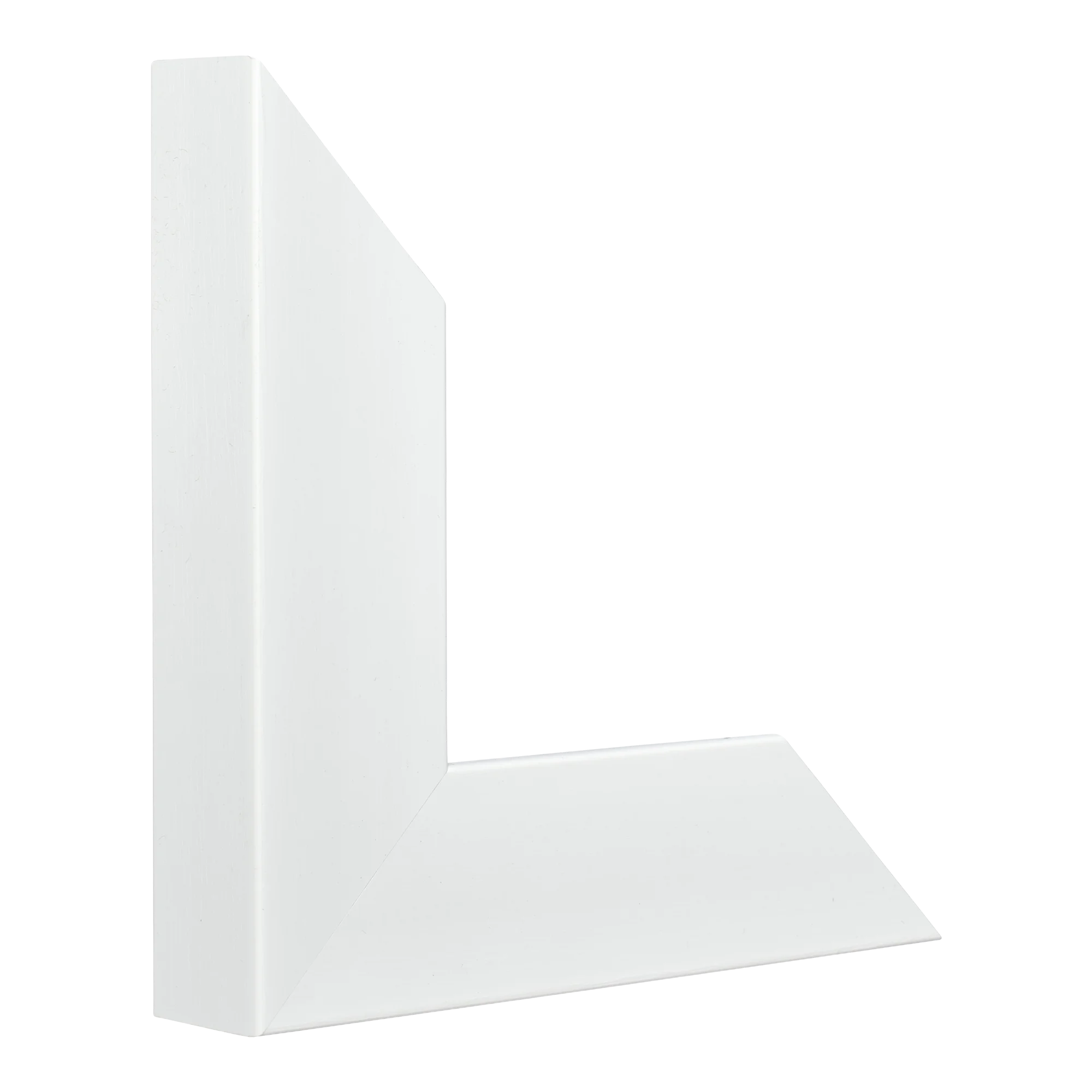 Vertical view of edge brushed white picture frame