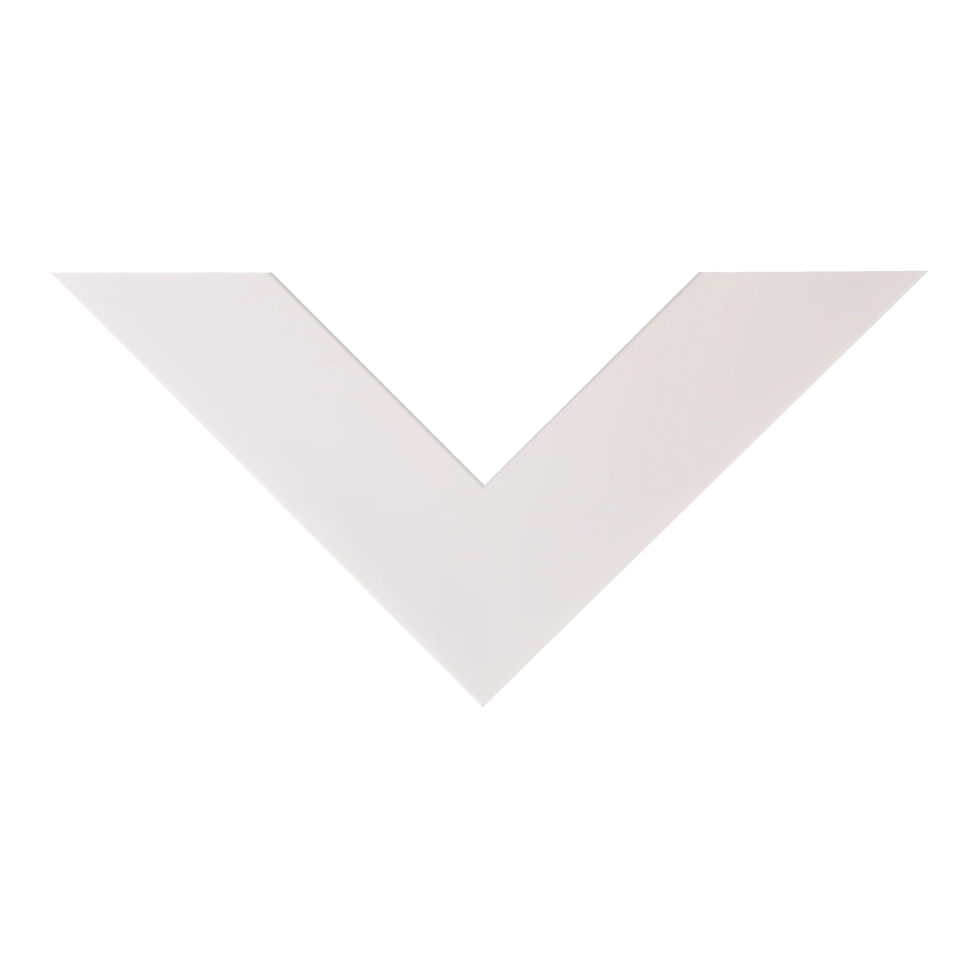 Top view of Edge picture frame in brushed white