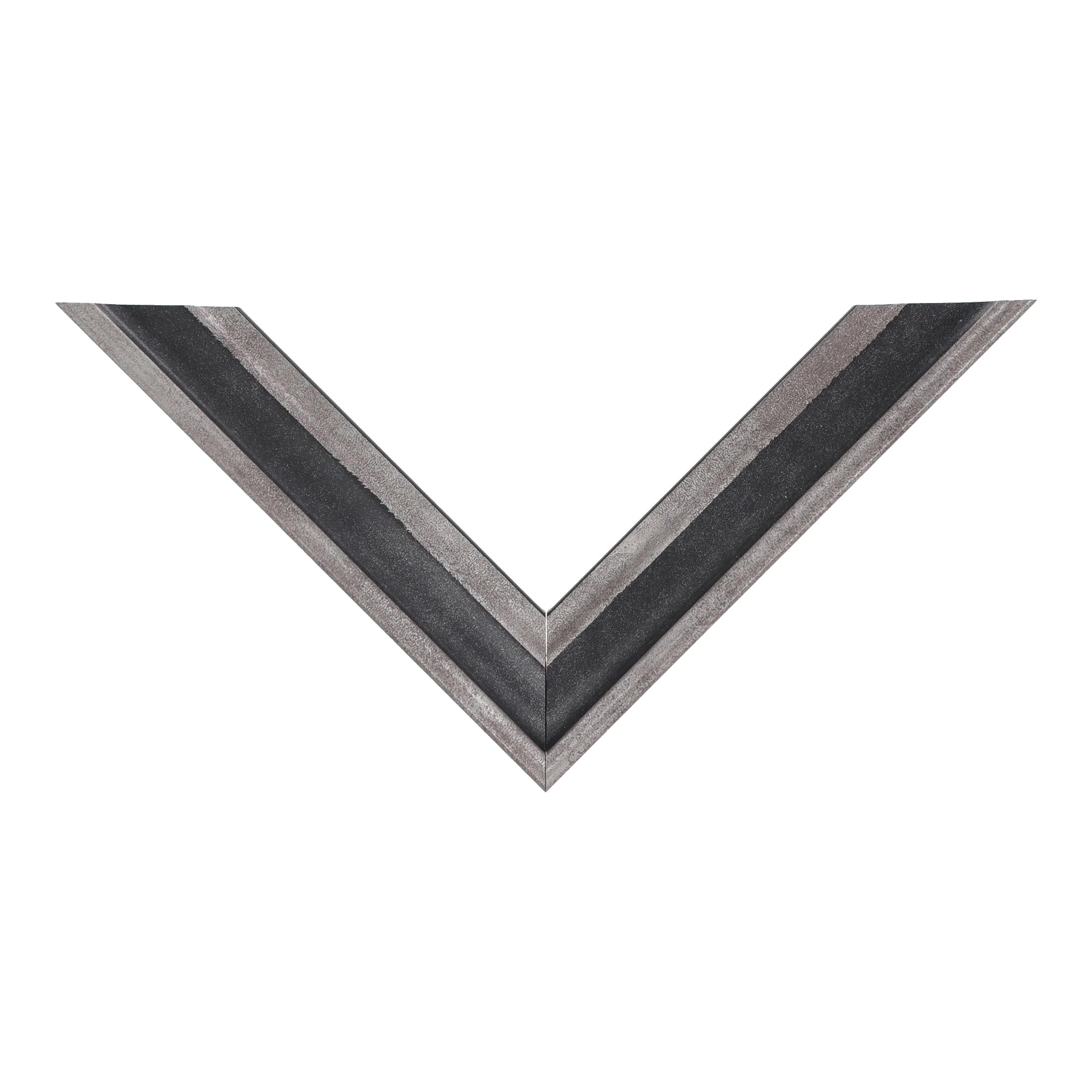 Top view of Elegance picture frame in black & silver