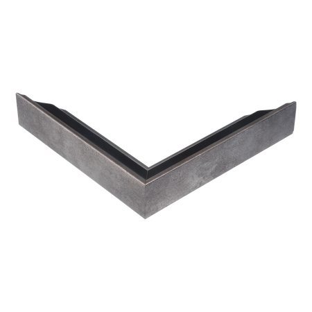 Corner view of Elegance in black & silver picture frame