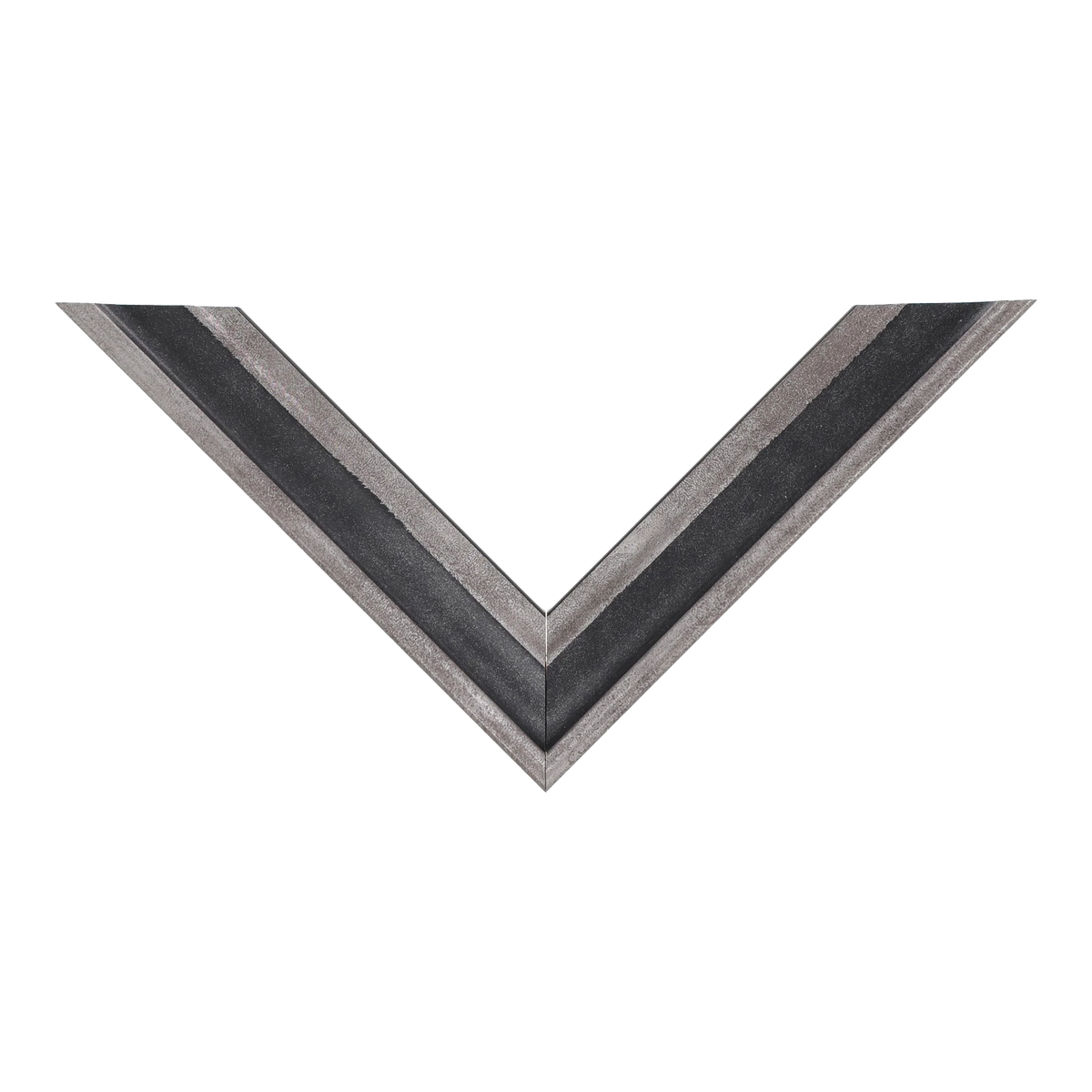 Top view of Elegance picture frame in black & silver
