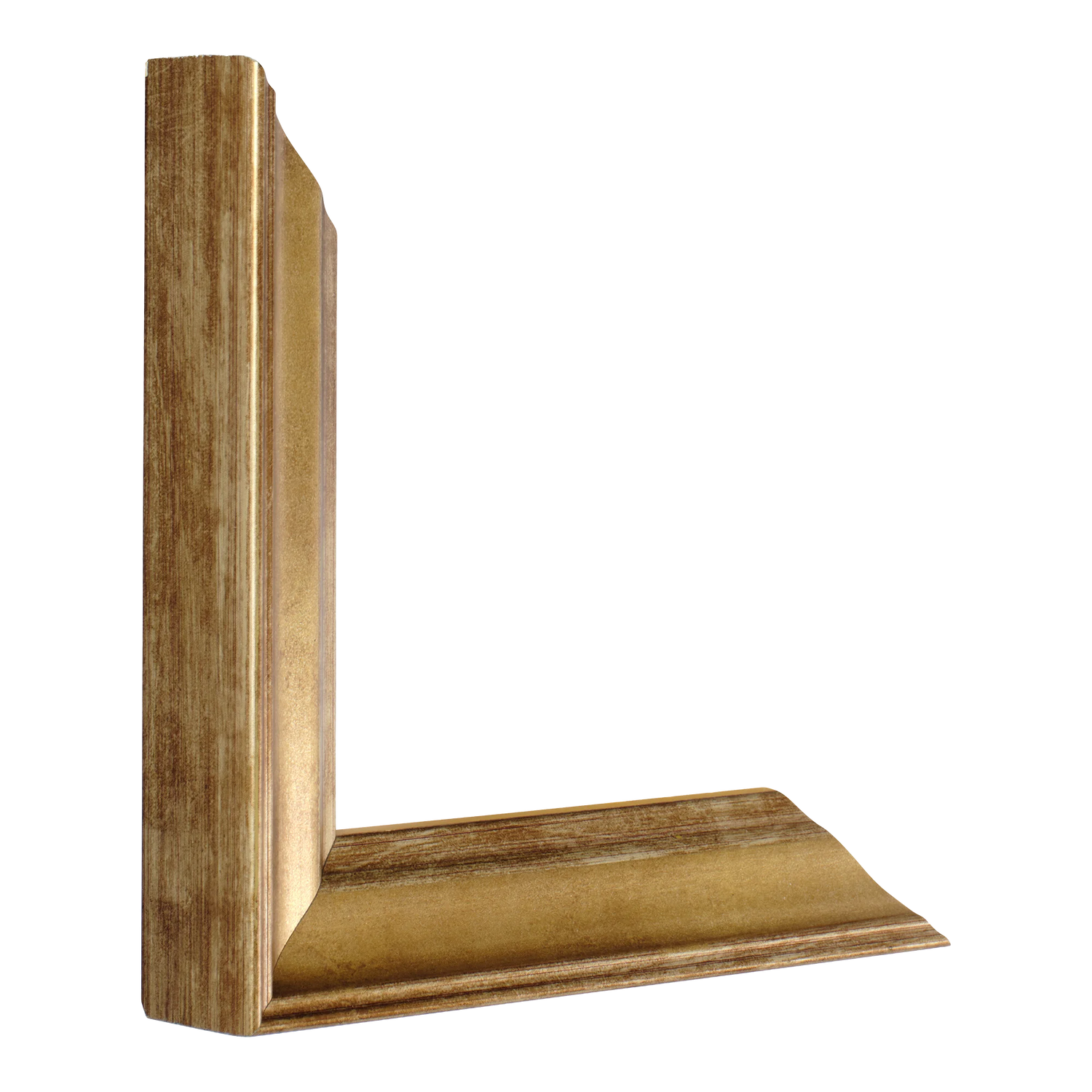 Vertical view of elegance gold picture frame