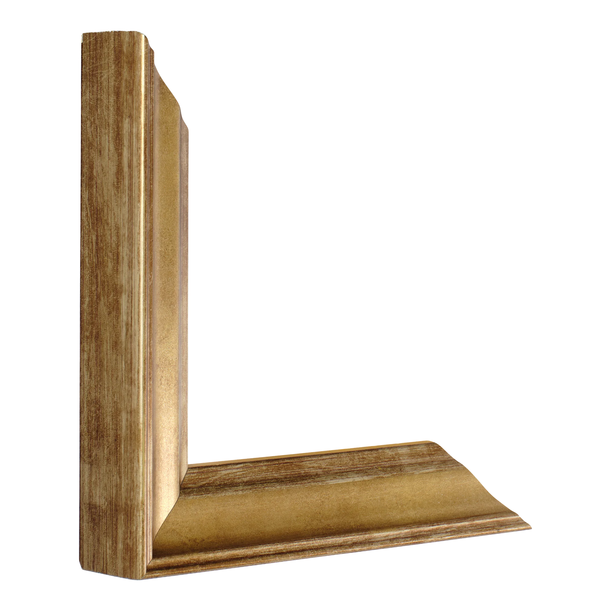 Vertical view of elegance gold picture frame