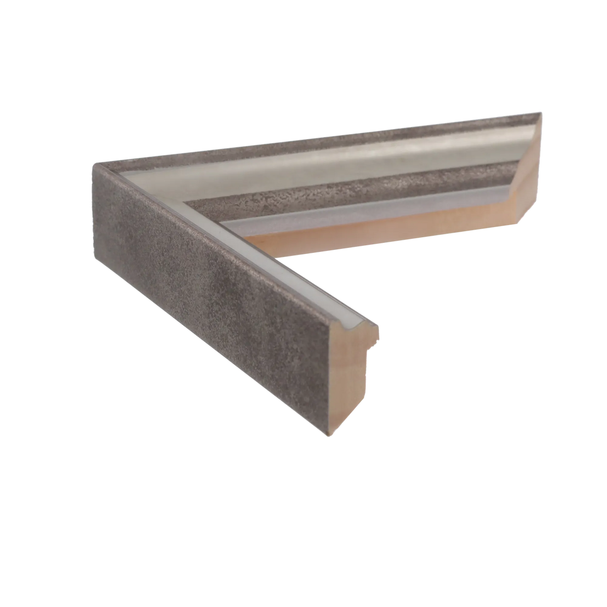 Side view of Elegance picture frame in silver