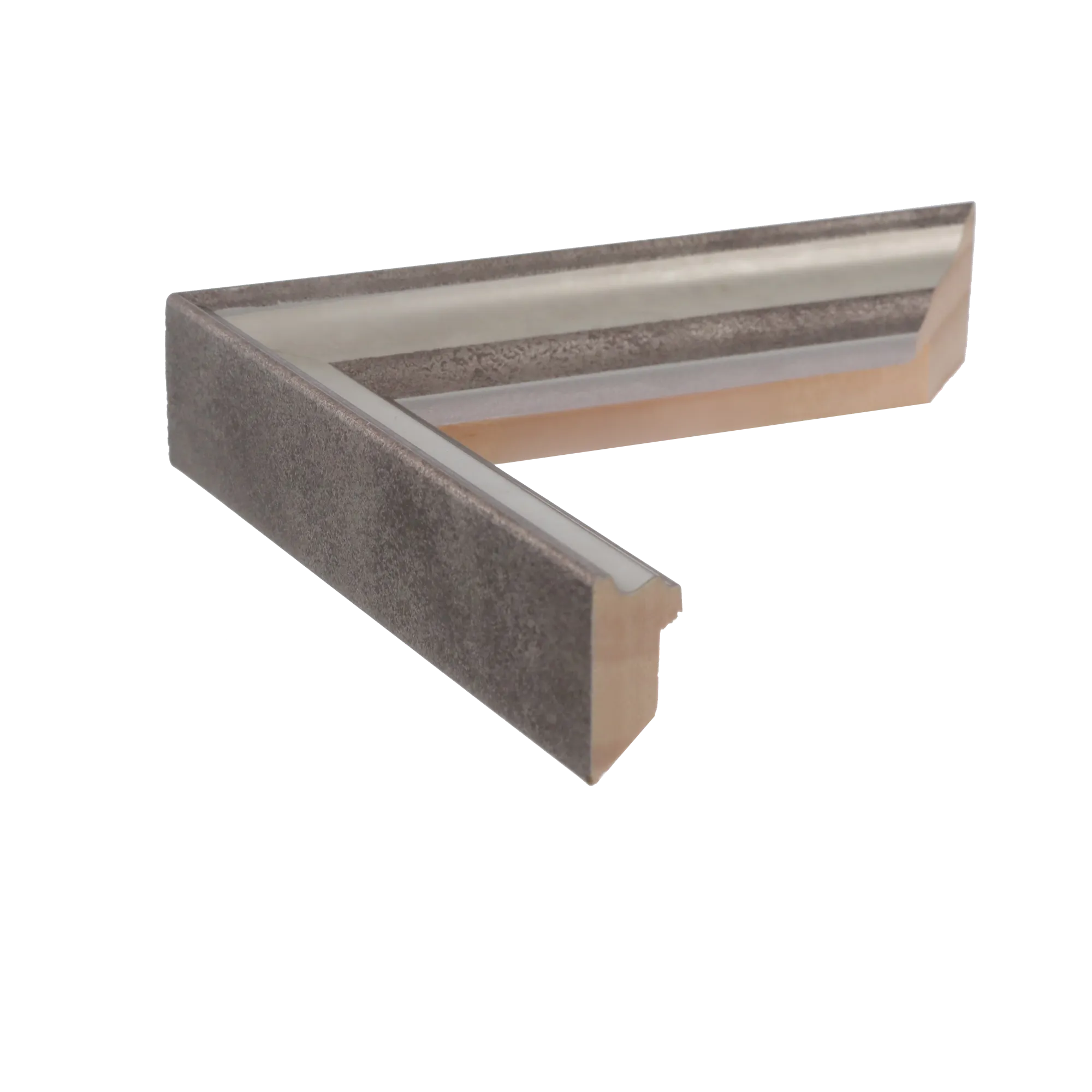 Side view of Elegance picture frame in silver