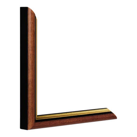 Vertical view of empire i brown & gold picture frame sample