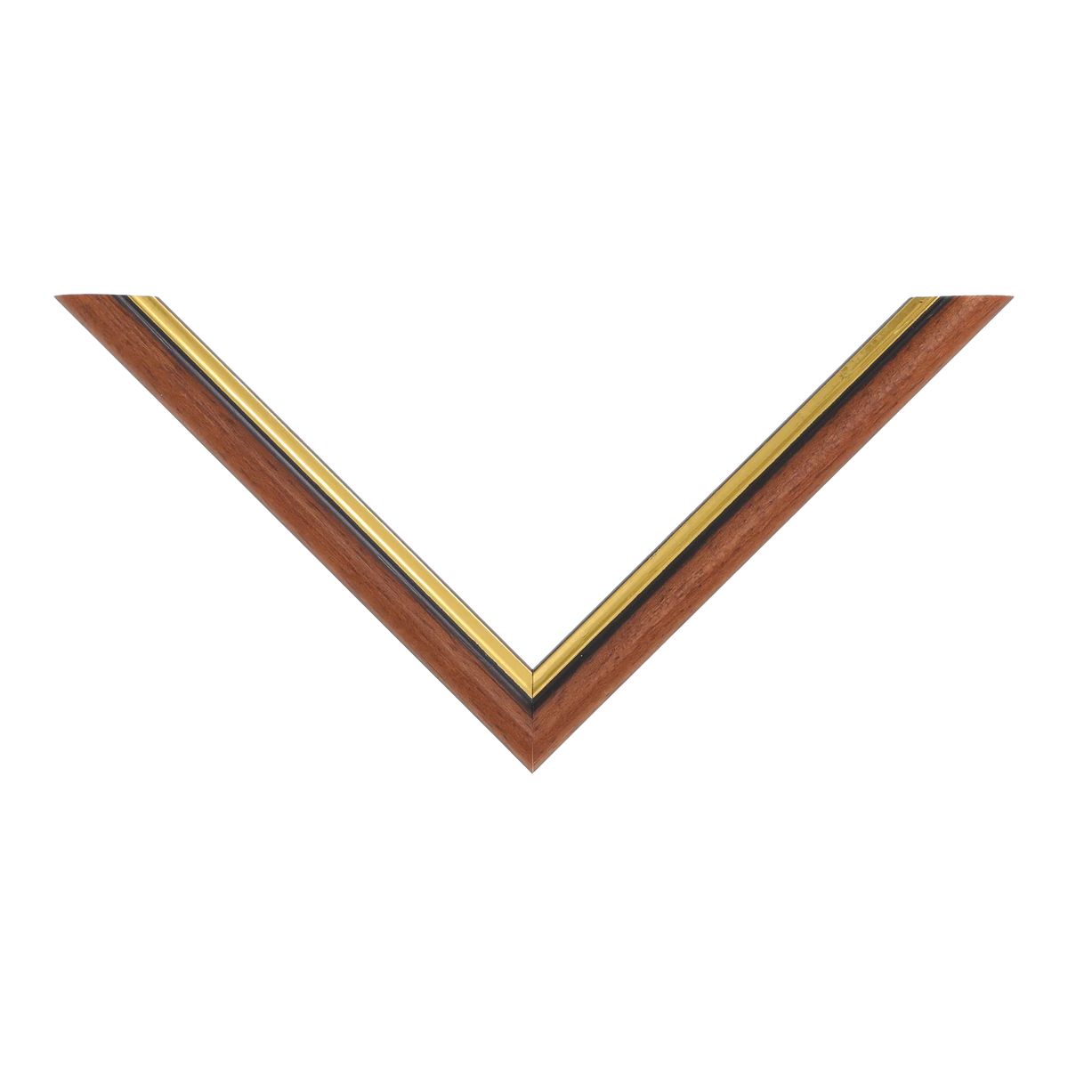 Top view of Empire I picture frame in brown & gold