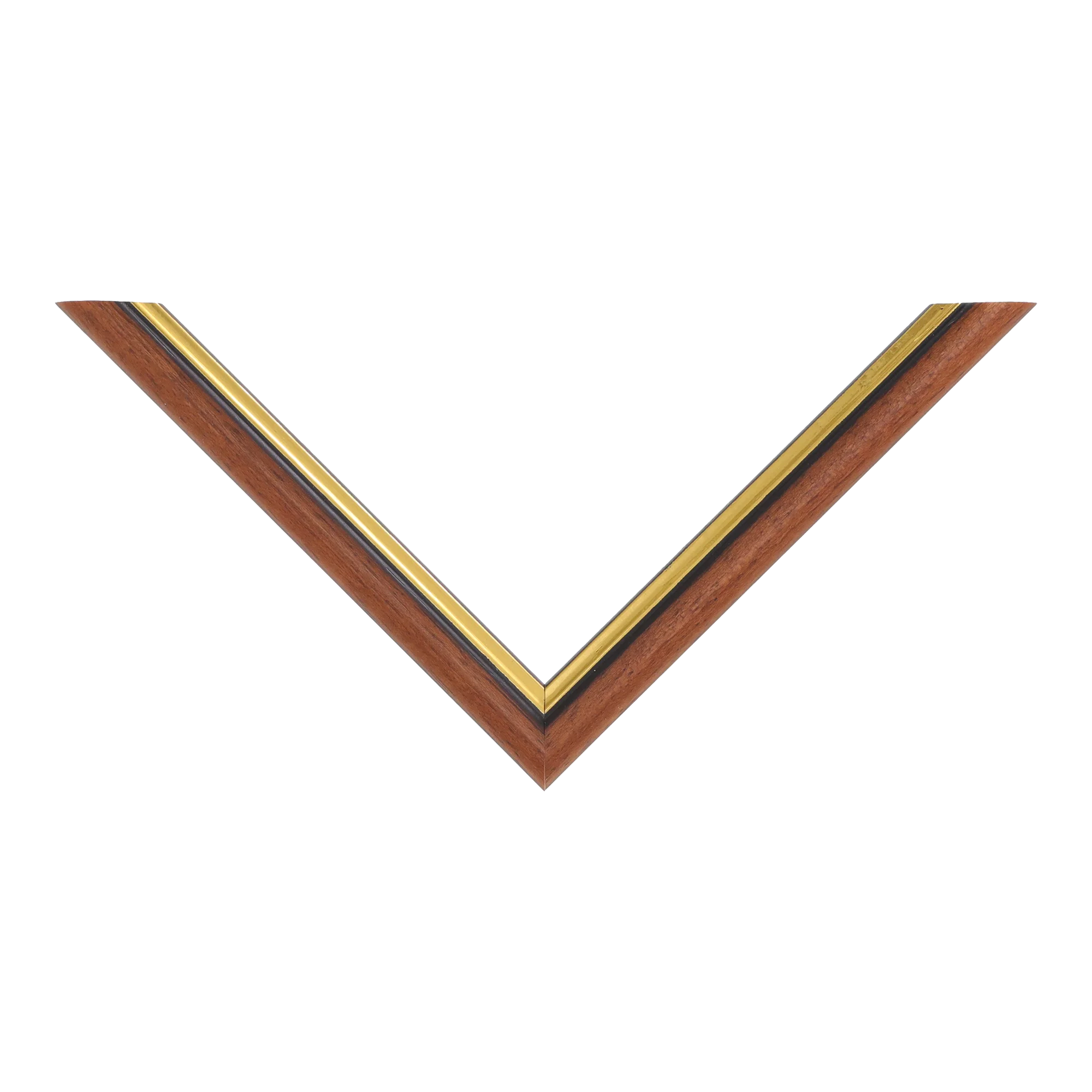 Top view of Empire I picture frame in brown & gold