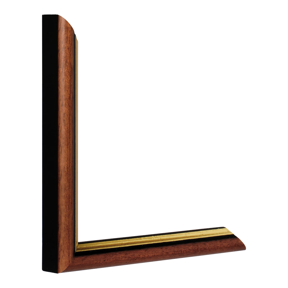 Vertical view of empire i brown & gold picture frame