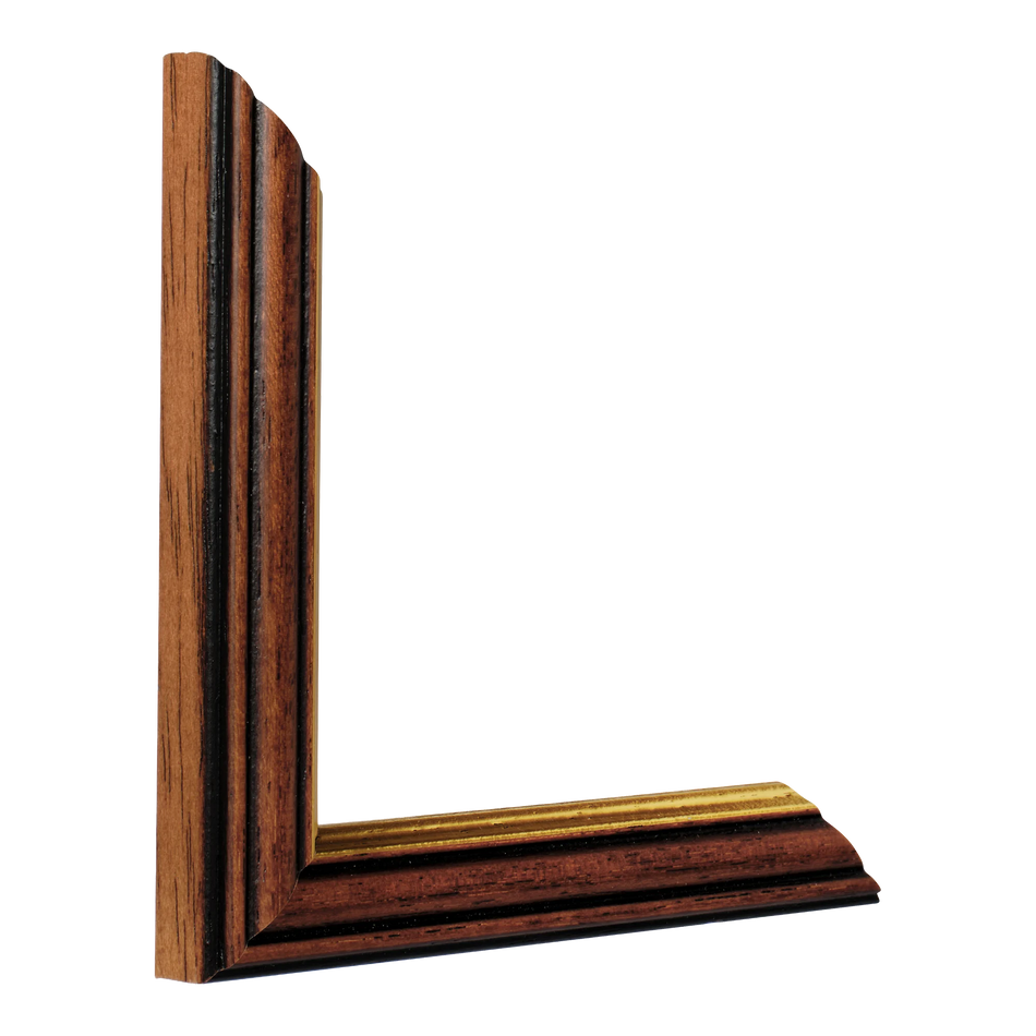 Vertical view of empire ii brown & gold picture frame