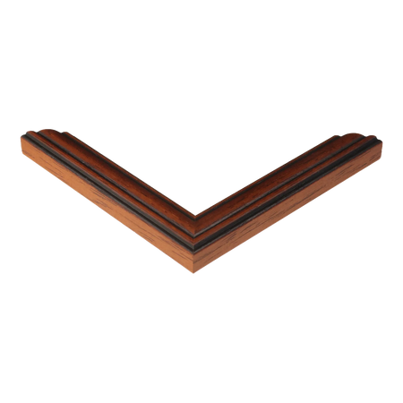 Corner view of Empire II in brown & gold picture frame