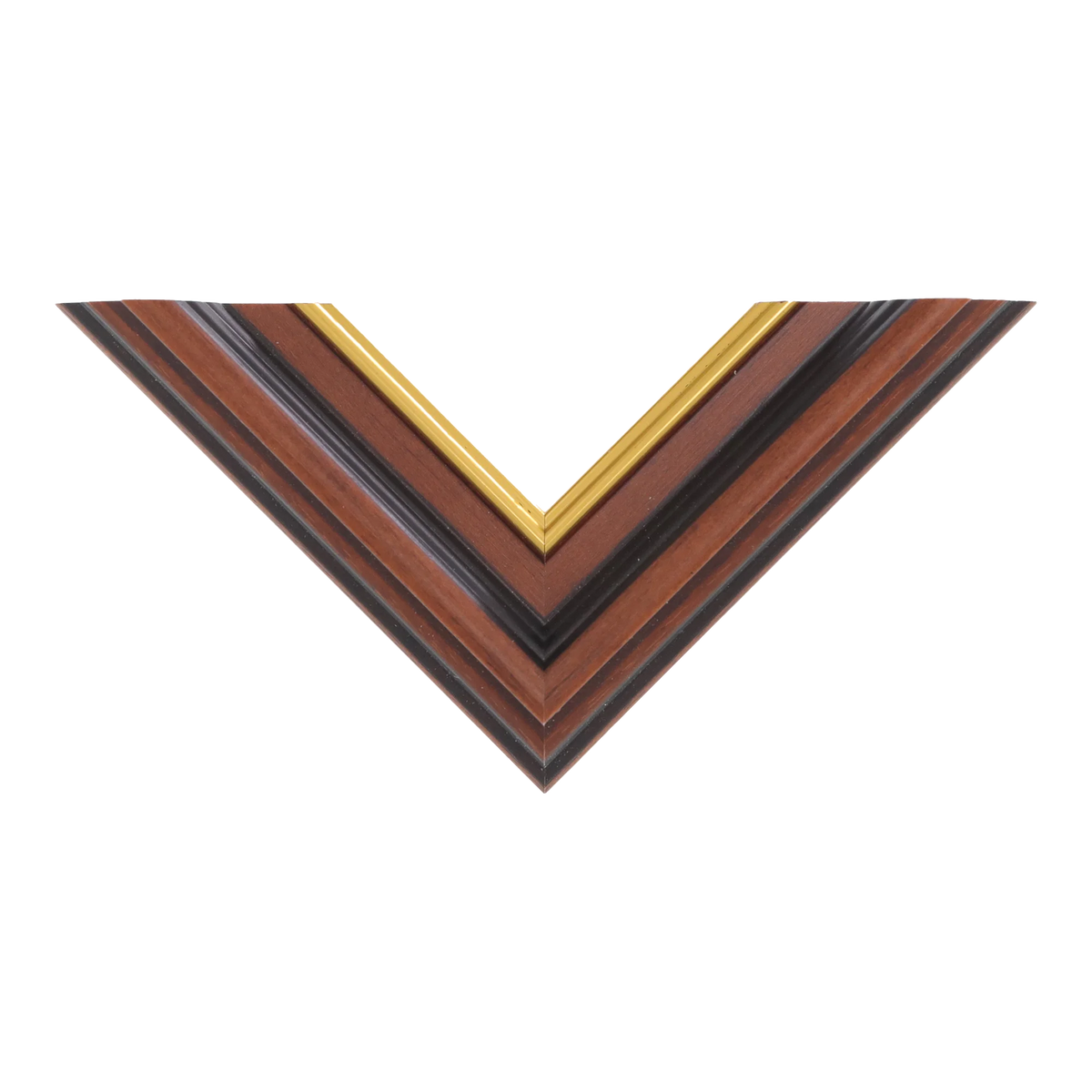 Top view of Empire III picture frame in brown & gold